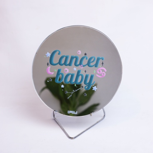 [PK8388-HM-DCR-028624] Zodiac Cancer Baby Round Mirror