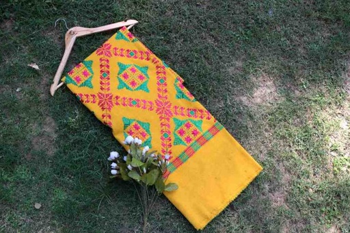 [PK3778-AR-DRW-028709] Embroidered Phulkari Shawl