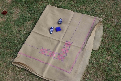 [PK8541-CW-SCF-028763] Swati Khaddi Embroidered Wool Shawl