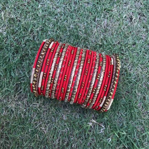 [PK8539-JW-BNG-028780] Hand Made Customized Thread Bangles