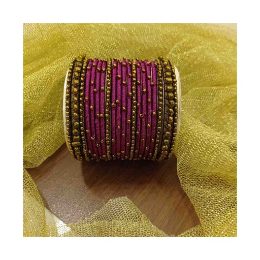 [PK8539-JW-BNG-028938] Hand Made Women's Silk Thread Bangles with Pearls for Weddings  Parties & Events.