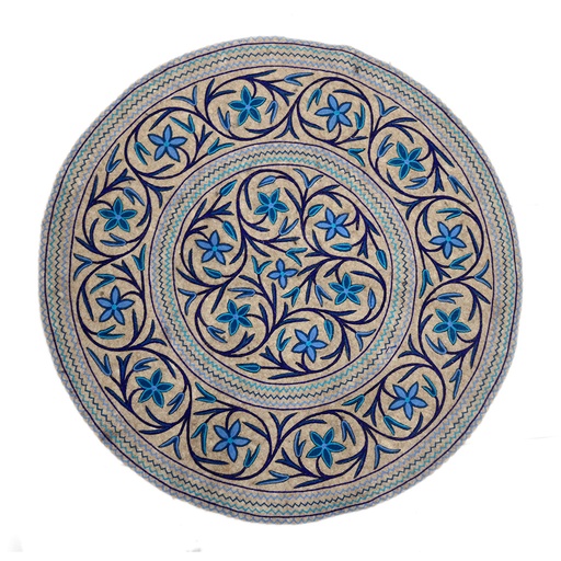 [PK0208-HM-KIT-002622] Hand Embroidery Round Rug