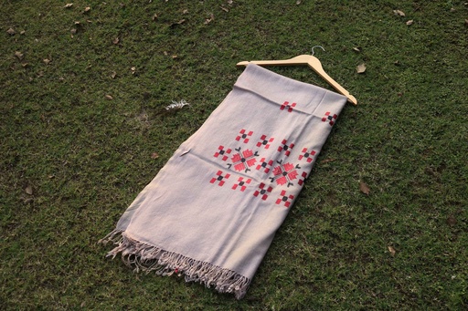 [PK8668-CM-SHW-029023] Swati Khaddi Embroidered Wool Shawl
