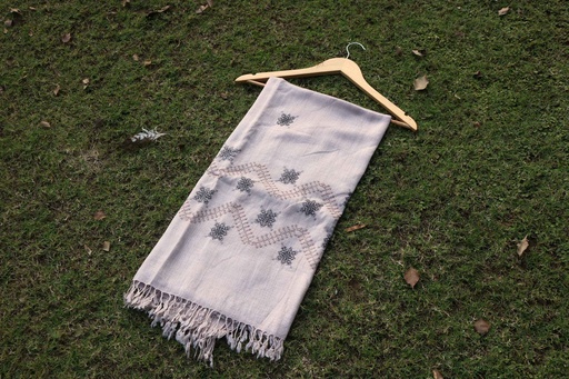 [PK8668-CM-SHW-029024] Swati Khaddi Embroidered Wool Shawl