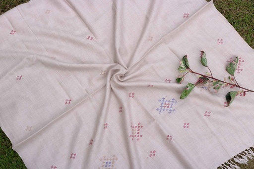 [PK8668-CM-SHW-029043] Swati Khaddi Embroidered Wool Shawl