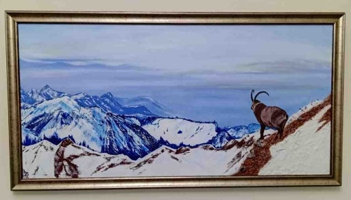 [PK8011-AR-ACR-029056] Landscape Mountain Painting