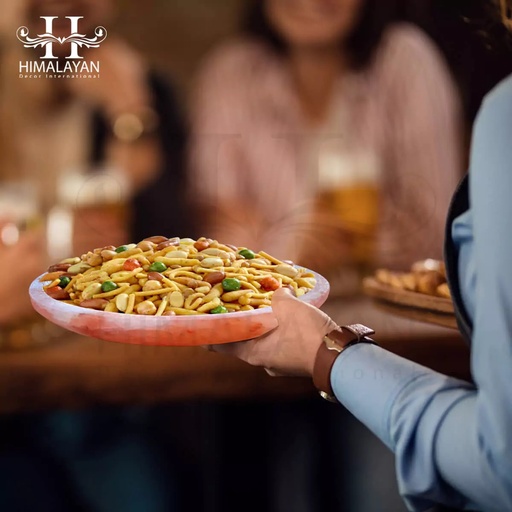 [PK8146-HM-KIT-029217] Natural Rock Salt Serving Plate Large Size