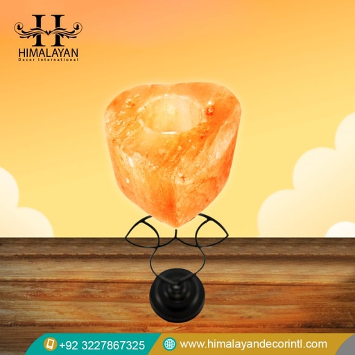 [PK8146-CF-MET-029220] Heart Shape Candle Holder with Metal Stand