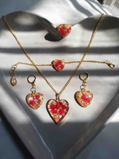 [PK4119-JW-NCK-029294] Customized Floral Jewellery Set