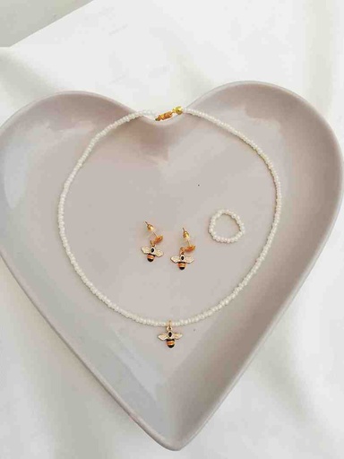 [PK4119-JW-BNG-029305] Dainty Honey Bee jewelry Set