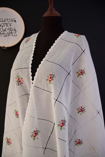 [PK8978-CW-SCF-029529] Cross-Stitch & Tarkashi Dupatta
