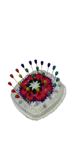 [PK9773-GN-GEN-029975] Handcrafted Crochet Pin Cushion – Ideal for Hijab & Scarf Pins
