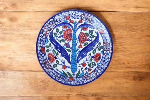 [PK9650-HM-BKT-030045] Blue Pottery Full Plate