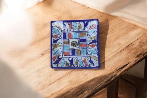 [PK9650-HM-BKT-030068] Blue Pottery Rice Dish