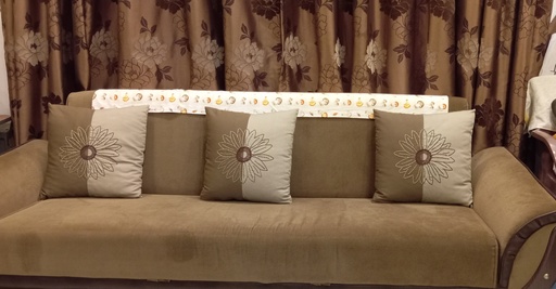 Embroidered cushion cover