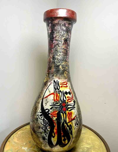 handcrafted calligraphy vase