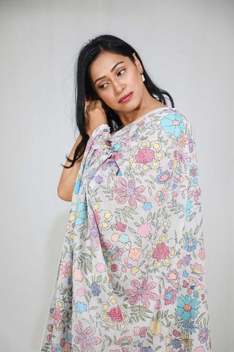 [14-D-24] Floral Kantha