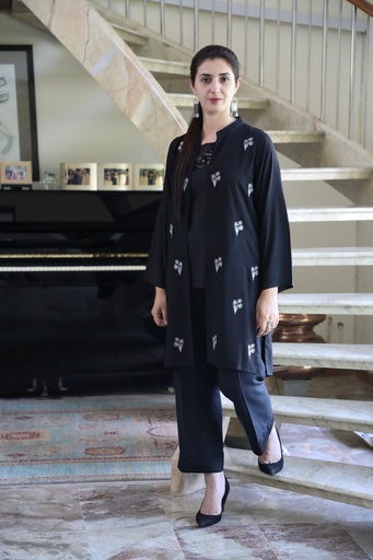 [2-G-23] Festive - Embroidered Linen Gown