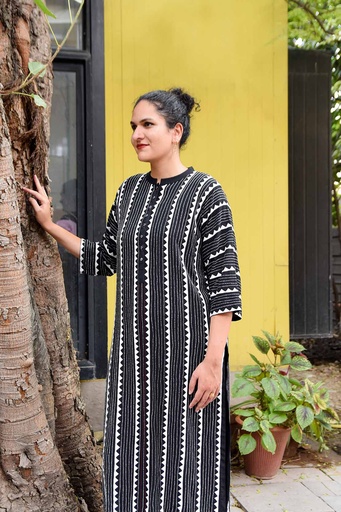 [12-K-24] Applique & Kantha Embroidery kurta