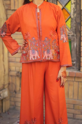 [1-Jacket-24] Orange Traditional Jacket
