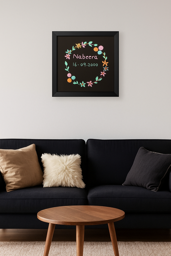 Name & dob frame