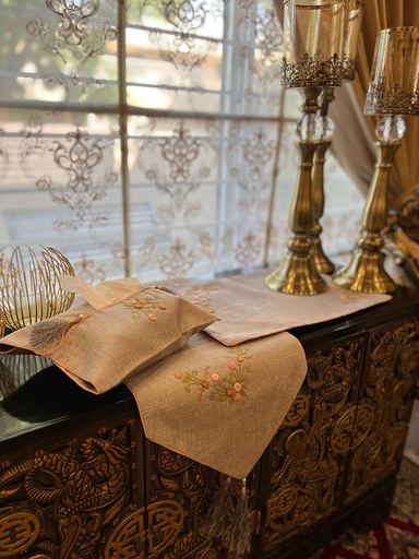 [VC-EG-DS-20] DS-20 Light Grey Jute Dining Set