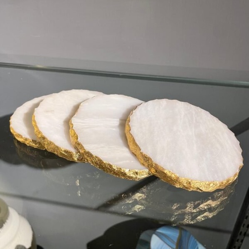 [VC-RAKH-009] Set of 4 Coasters Set – White