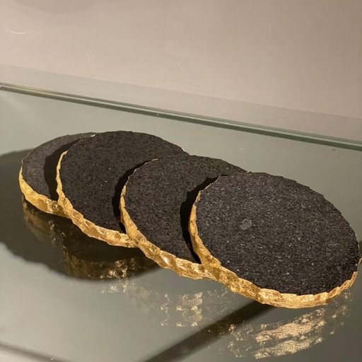 [VC-RAKH-010] Set of 4 Coasters Set – Black