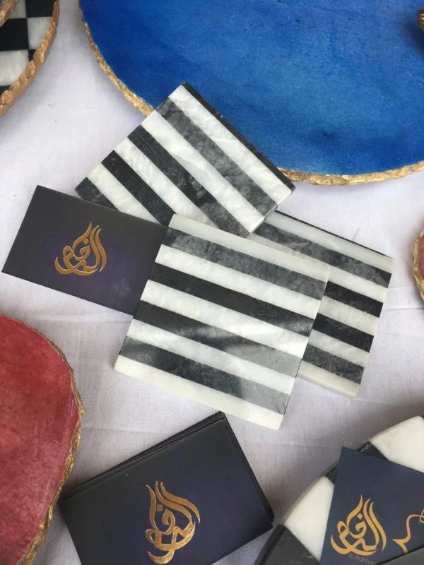 [VC-RAKH-SC-10102] Marble Coasters – Striped
