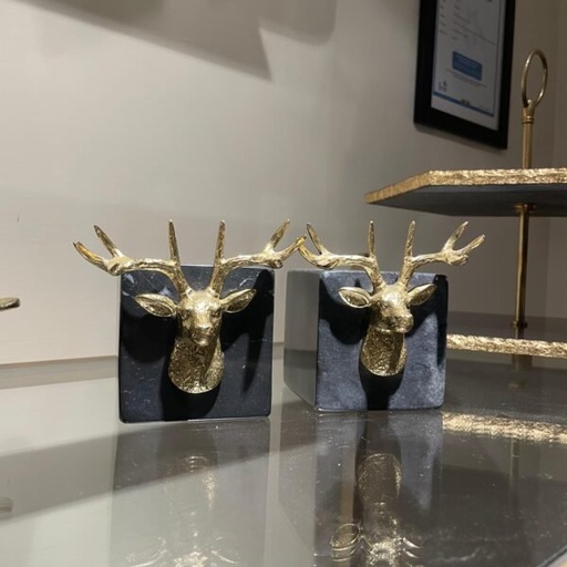 [VC-RAKH-BE-DB-10102] Deer Bookends – Black