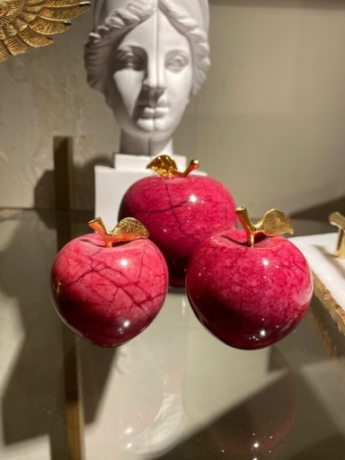 [VC-RAKH-012] Set of 3 Marble Apples – Red