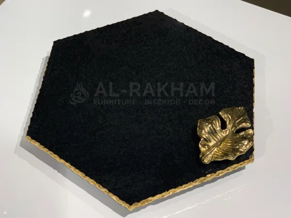 [VC-RAKH-MP-LF-10102] Leaf Platter – Black
