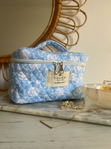 [VC-CALC-087] Blue Blossom Vanity Set of 3