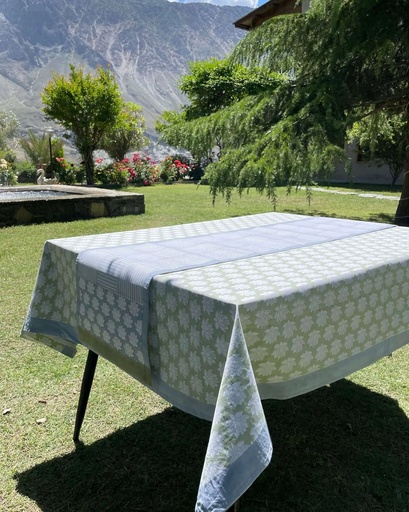 [VC-CALC-029] Sage Green Lotus Tablecloth