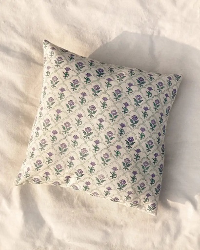 [VC-CALC-115] Purple Mughal | Chaarbagh Cushion Cover