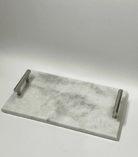 [VC-NUQ-NQMTRWHT23] Multipurpose White Tray With Metal Handle