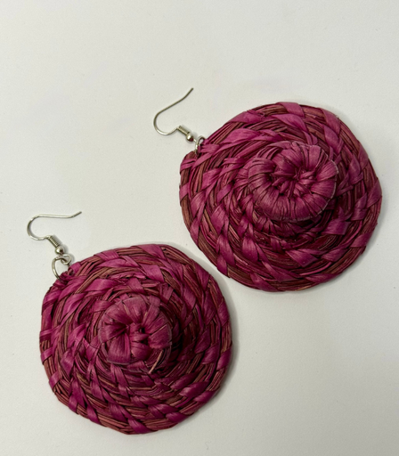 [VC-NUQ-223] African Maroon Hat Shaped Earrings