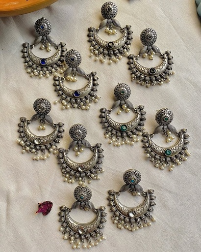 [VC-JHIL-079] Nigarish chand bali earrings