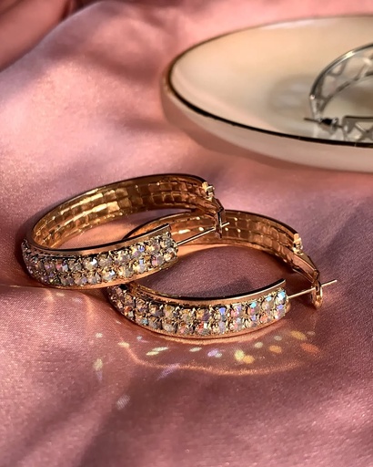 [VC-JHIL-169] Golden Zircon Hoops