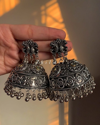 [VC-JHIL-232] Oxidized Jhumka Design 22