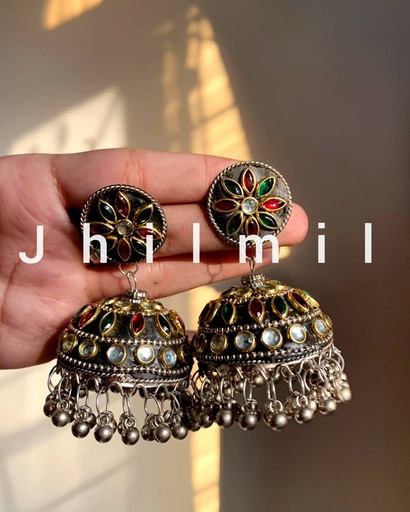 [VC-JHIL-269] Oxidized Jhumka Design 36