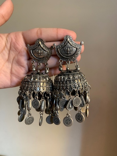 [VC-JHIL-275] Lotus Coin Drop Jhumka