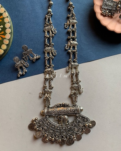 [VC-JHIL-478] Elephant Motif Mala Set - Design 2