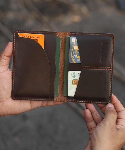 [VC-ZNFA-011] Travel Mate Passport Cover- Dark Coffee