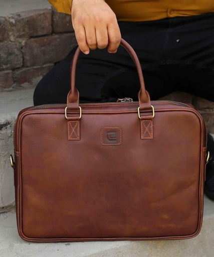 [VC-ZNFA-029] Slim Laptop Bag – Reddish Brown