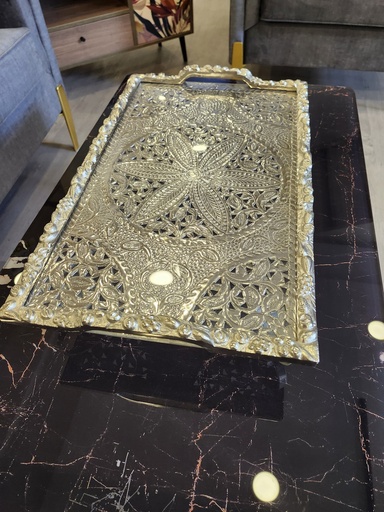 [VC-LAH-068] Platter - Silver Metal - Large