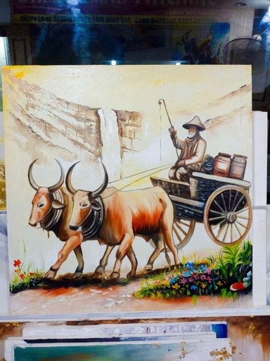 Oil painting on canvas landscape