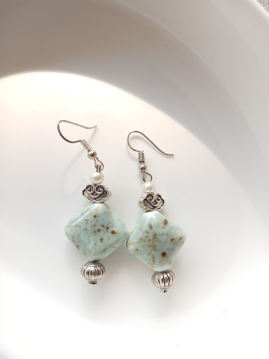 Ceramic beads earrings