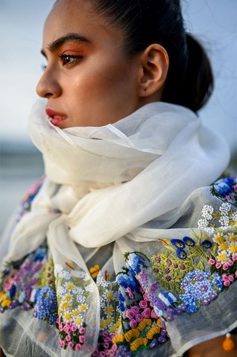 [29.D.25] Periwinkle Organza Stole