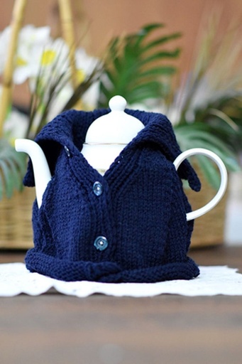 [14.TC.25] Collar Tea Cosy - Navy Blue